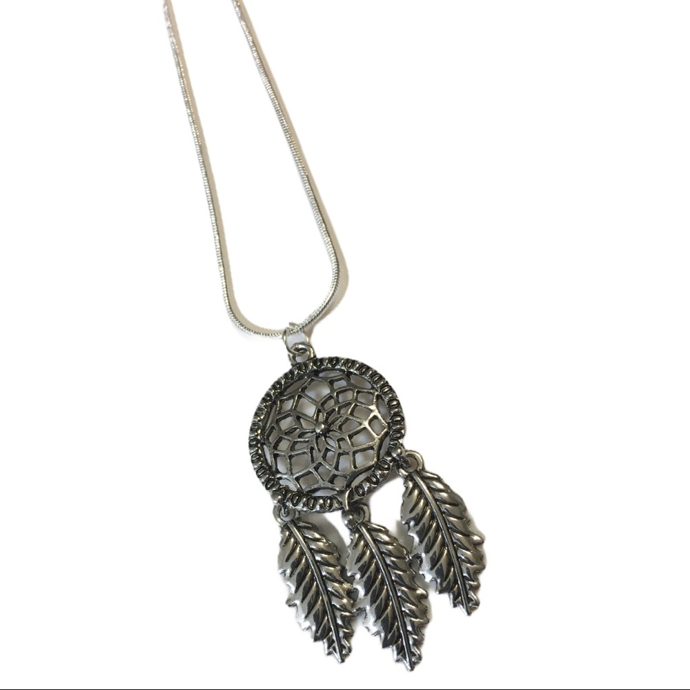 Dream Catcher Necklace, 925 Sterling Chain - Picture 4 of 6